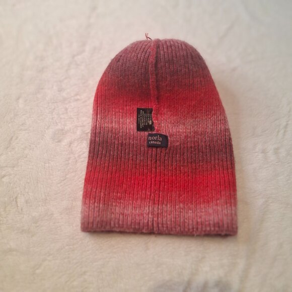 Norla Canada Pom Pom Beanie Striped Knit Sz O/S Alpaca Wool Boho Cabincore Artsy - Picture 13 of 14